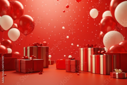 Colorful Boxing day shop banner. Generate Ai