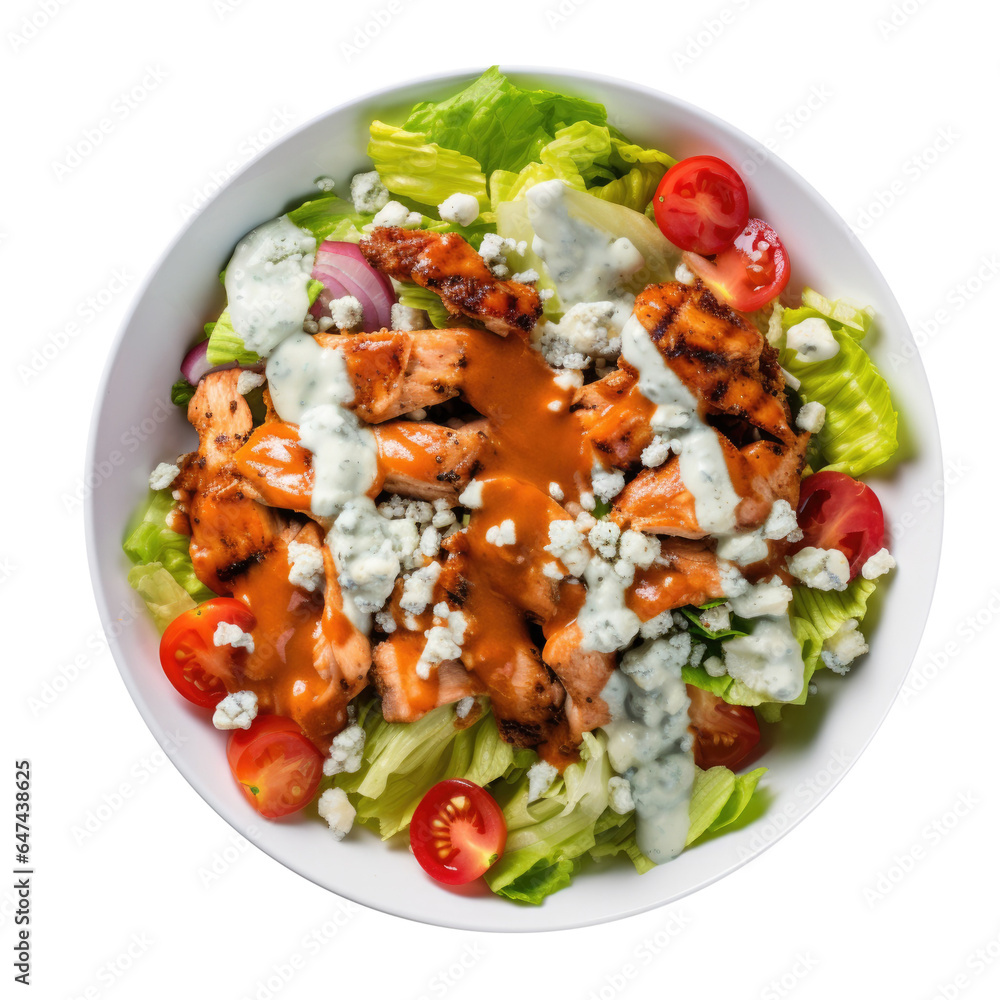 Delicious Buffalo Chicken Salad Isolated on a Transparent Background Delicious Buffalo Chicken Salad Isolated on a Transparent Background