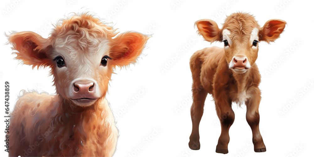 Png Set Gorgeous young cow transparent background Png Set Gorgeous young cow transparent background