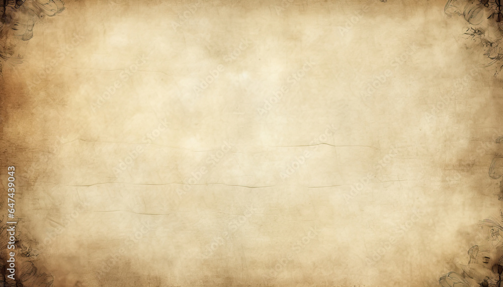 Obraz premium Blank textured parchment vellum background.