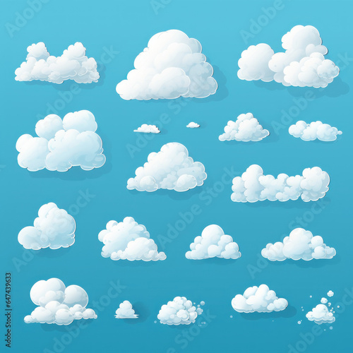 illustration of various types of clouds