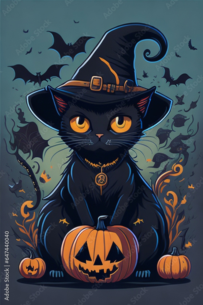 cat black halloween vector logo cat black halloween vector logo