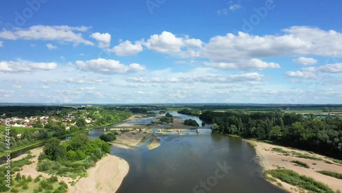 The ancient village in the wine countryside in Europe, France, Burgundy, Nievre, Pouilly sur Loire, towards Nevers, in summer on a sunny day.  photo