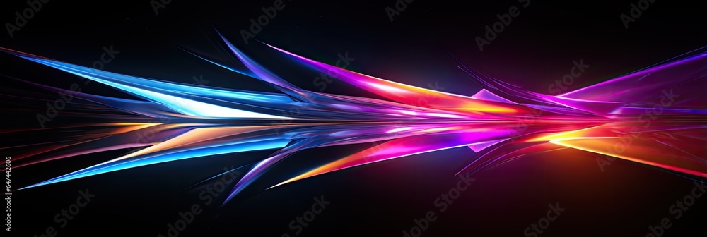 Futuristic light arrows in fast motion on a black background. Futuristic light arrows in fast motion on a black background.