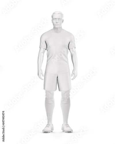 A Blank image of Men   s Full Soccer Kit Mockup - Front isolated on a white background