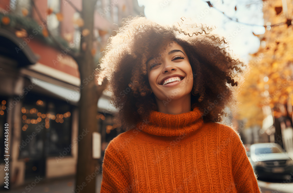 Smiling African American Woman Smiling African American Woman