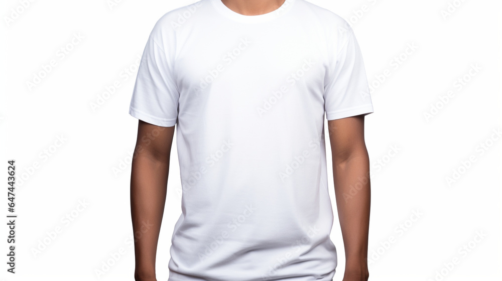 white t shirt on a person for mockup white t shirt on a person for mockup
