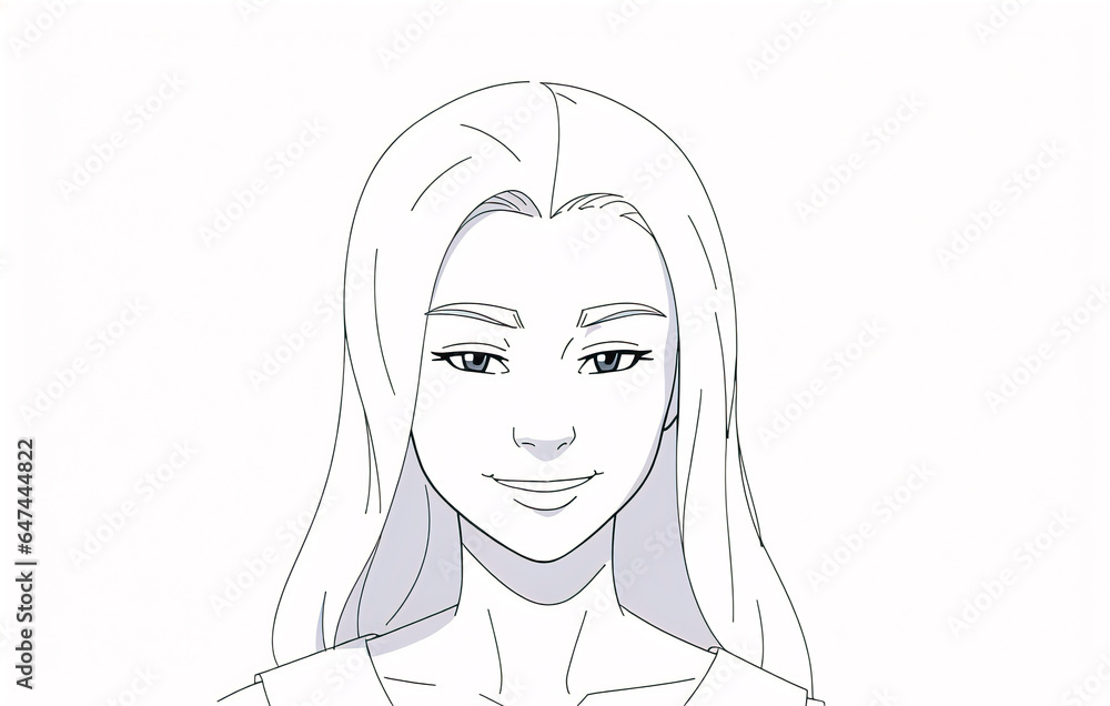 Sketch of a beautiful woman's face. Sketch of a beautiful woman's face.