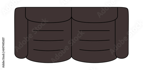 Sofa 2 seater Top view vector illustration design