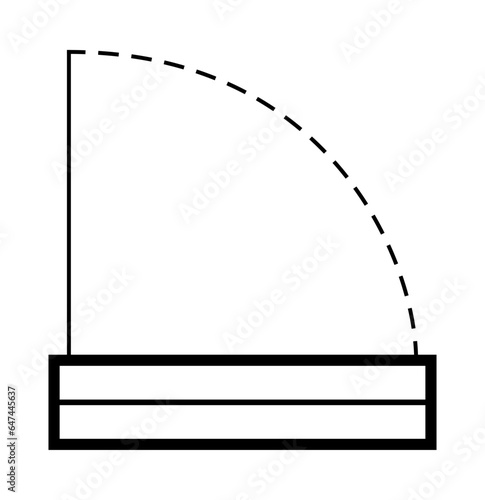 Door section Top view vector illustration design