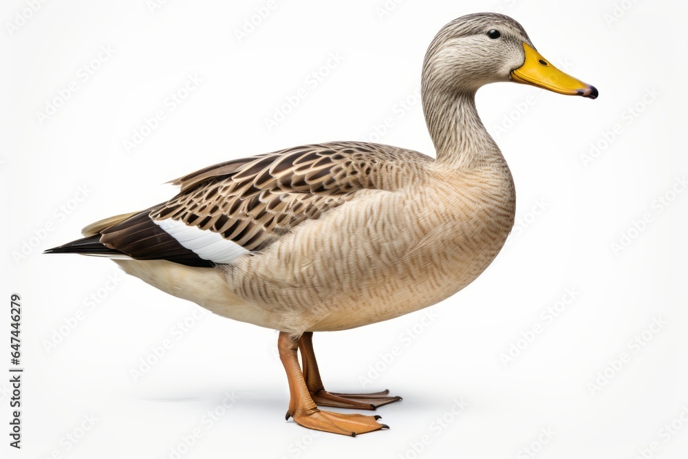 Duck, blank for design. Bird close-up. Background with place for text Duck, blank for design. Bird close-up. Background with place for text