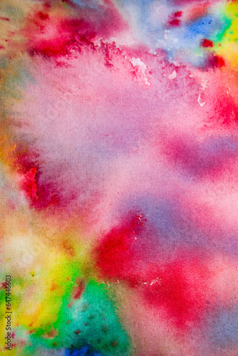 Fototapeta Naklejka Na Ścianę i Meble -  Abstract colorful watercolor background. Hand painted abstract colorful artwork. Modern painting.  Colorful paint texture to be used for webs conception and designs creation.Abstract grunge background