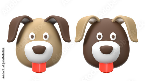 PNG 3d Icon Pet Life  Dog Avatar Icon  cartoon style