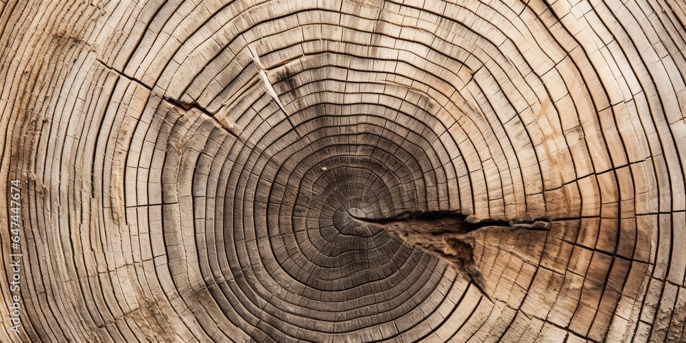 A closeup detailed look at the crosssection of a tree trunk, showing the age of the tree and its contribution to carbon absorption during its lifetime. A closeup detailed look at the crosssection of a tree trunk, showing the age of the tree and its contribution to carbon absorption during its lifetime.