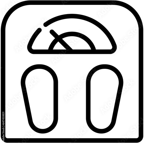 weighing scale line icon