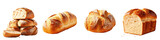 Png Set Closeup of fresh bread on a transparent background