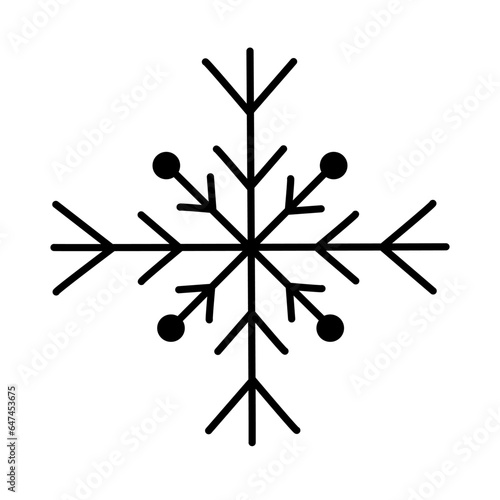 Beautiful ornate snowflake, doodle style flat vector outline © iuliia_n