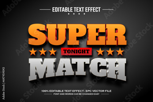 Super match 3D editable text effect template