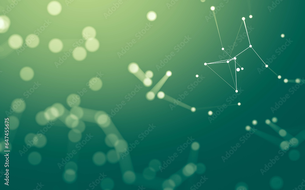 Abstract background. Molecules technology with polygonal shapes, connecting dots and lines. Connection structure. Big data visualization. Abstract background. Molecules technology with polygonal shapes, connecting dots and lines. Connection structure. Big data visualization.