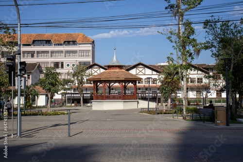 Central square of São Bento do Sul in Santa Catarina Brazil