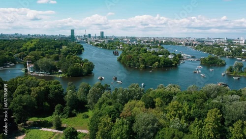 Berlin, Spreepark, River and Boats, View From Above