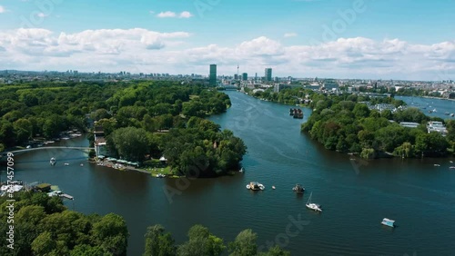 Berlin, Spreepark, River and Boats, View From Above