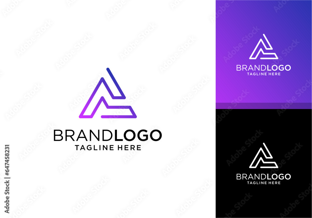 Abstract letter A logo design. icons for business Abstract letter A logo design. icons for business