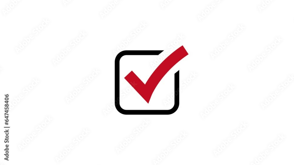 Simple Check mark icon, positive tick symbol of approved, success, confirm, correct concept animation background. k1_1084 Simple Check mark icon, positive tick symbol of approved, success, confirm, correct concept animation background. k1_1084