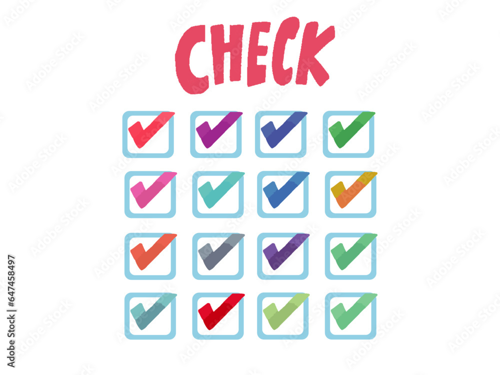 マーカー風　チェックポイントのアイコンセット