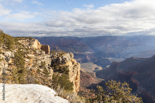 View from the South Rim at Grand Canyon National Park in winter, Arizona, USA © Martina