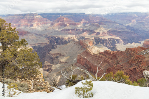 Konstfotografi View from the South Rim at Grand Canyon National Park in winter, Arizona, USA