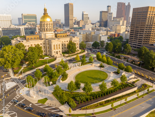 Aerial photo Georgia Capitol and Liberty Plaza Atlanta circa 2023