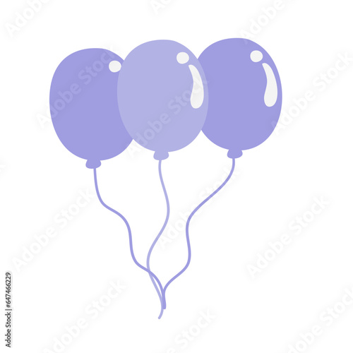 Birthday Ballon Aesthetic Illustration