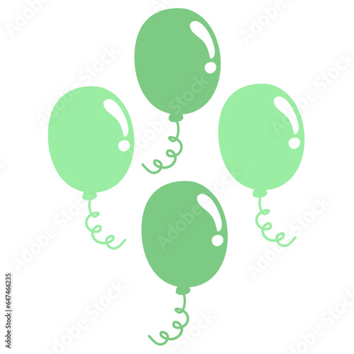 Birthday Ballon Aesthetic Illustration