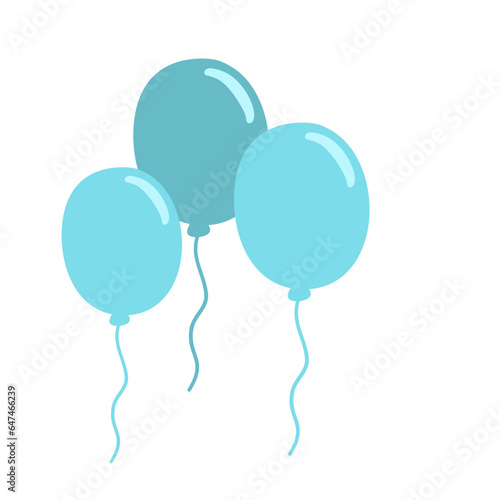 Birthday Ballon Aesthetic Illustration