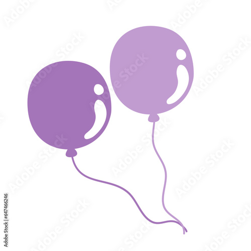 Birthday Ballon Aesthetic Illustration