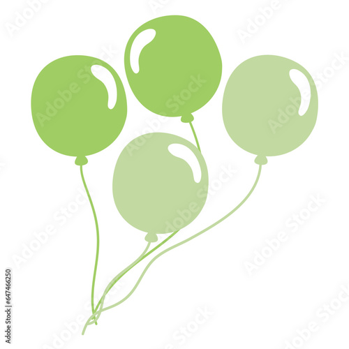 Birthday Ballon Aesthetic Illustration