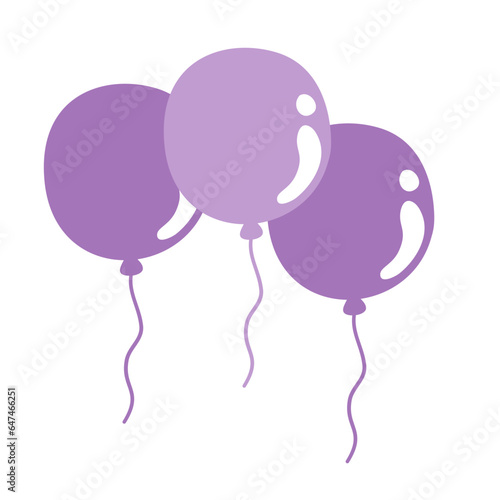 Birthday Ballon Aesthetic Illustration