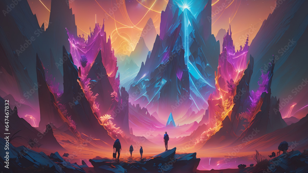 Fototapeta premium sunrise in mountains