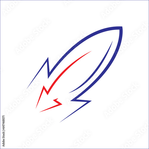 check mark symbol of rocket