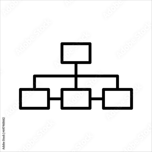 hierarchical outline, thin, flat, digital icons for web and mobile. on a white background.   © Adilah