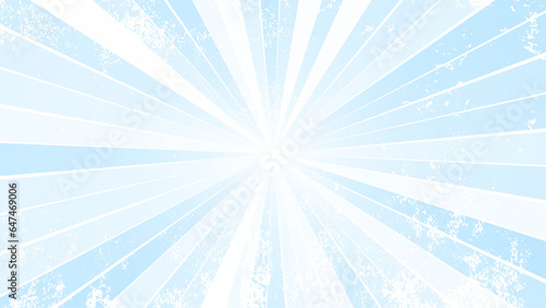 Abstract blue sun rays vector background. Blue grunge sunburst design. Vector