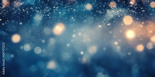 Winter beautiful glitter bokeh background