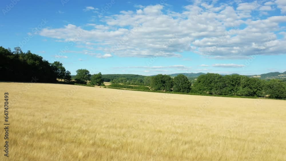 The green rural environment, decorated with forests and fields in Europe, France, Burgundy, Nievre, towards Chateau Chinon, in summer, on a sunny day. The green rural environment, decorated with forests and fields in Europe, France, Burgundy, Nievre, towards Chateau Chinon, in summer, on a sunny day.