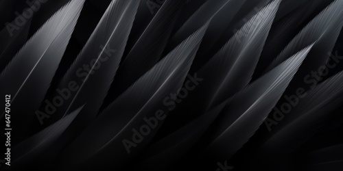 Black Fur Creative Abstract Geometric Wallpaper. Display graphic. Computer Screen Digiral Art. Abstract Bright Surface Geometrical Horizontal Background. Ai Generated Vibrant Texture Pattern.