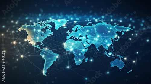 Wallpaper Mural Logistics international delivery concept, World map with logistic network distribution on background.background for Concept of fast or instant shipping, Online goods orders worldwid Torontodigital.ca