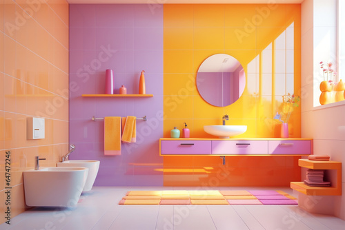 Modern Bathroom - colorful