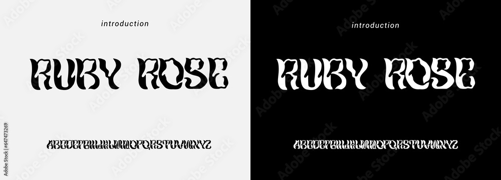 Lettering wave font Designs. Typography serif fonts regular decorative vintage concept. vector illustration font for fashion and poster