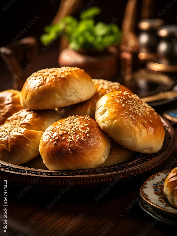 buns with sesame seeds