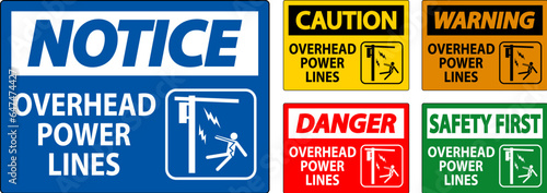 Danger Sign Overhead Power Lines